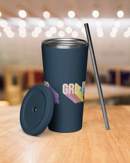 Girl Power Tumbler with a Straw