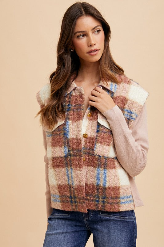 Plaid Luxe Faux Fur Shacket