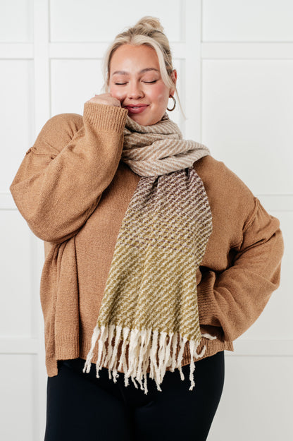 Frosted Horizon Fringe Scarf