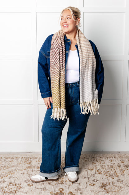 Frosted Horizon Fringe Scarf