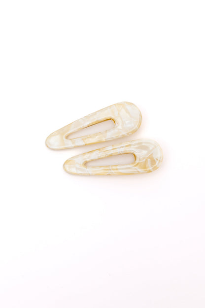 Golden Shore Teardrop Hair Clips (Pack of 2)