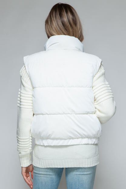 Posh Quilted Vest - Off White