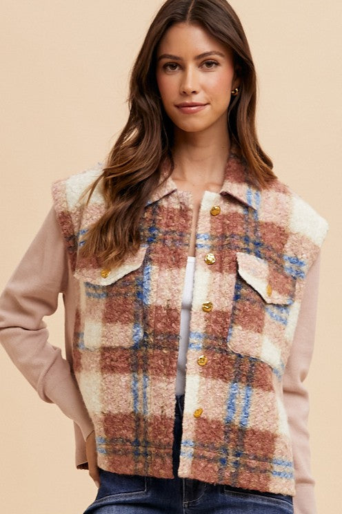 Plaid Luxe Faux Fur Shacket