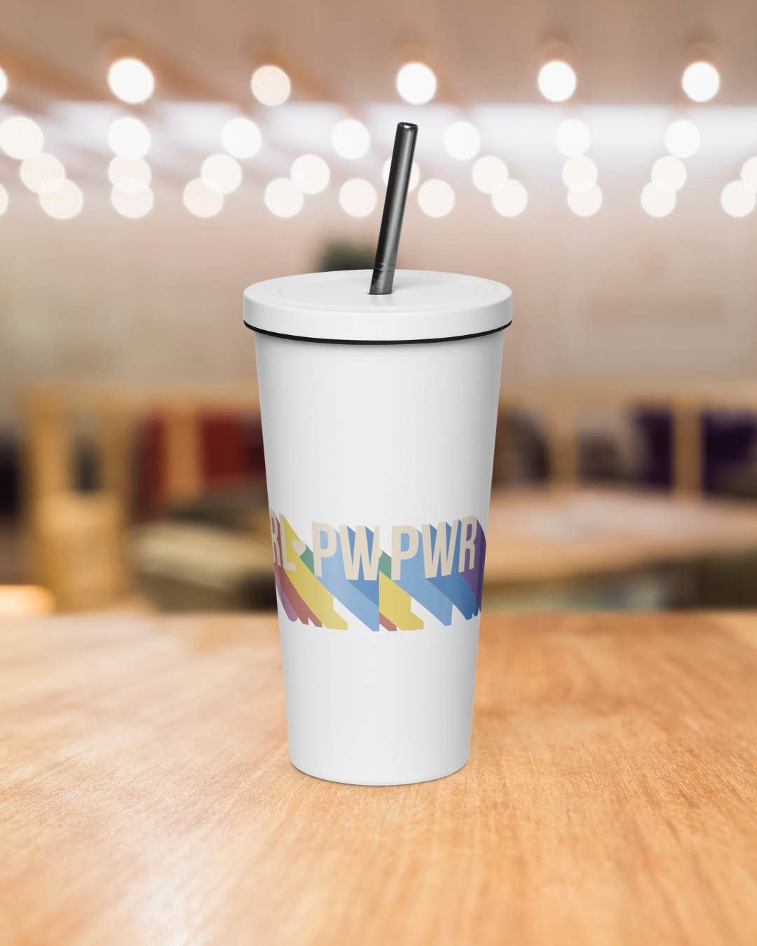 Girl Power Tumbler with a Straw