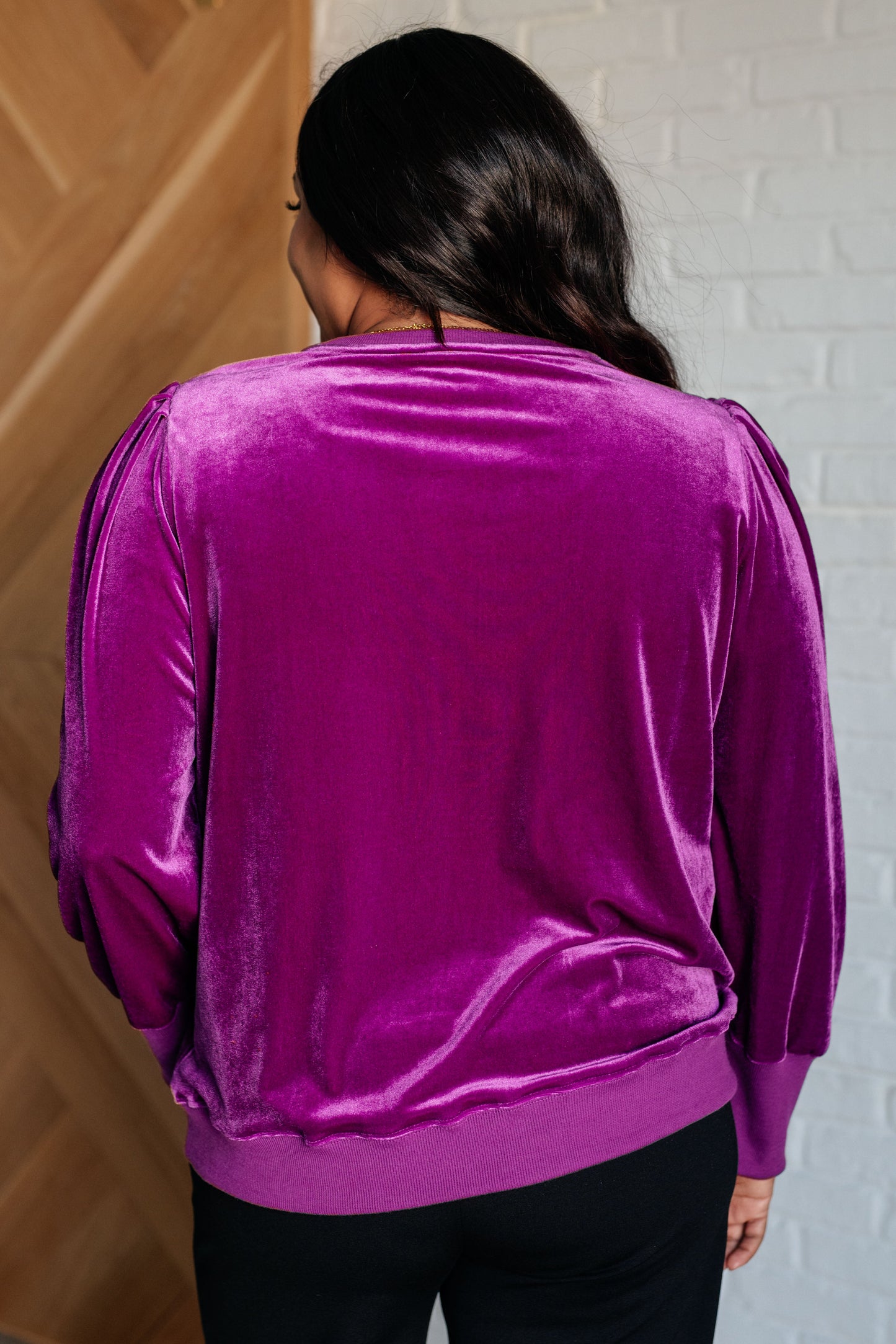 Regal Touch Purple Velour Pullover