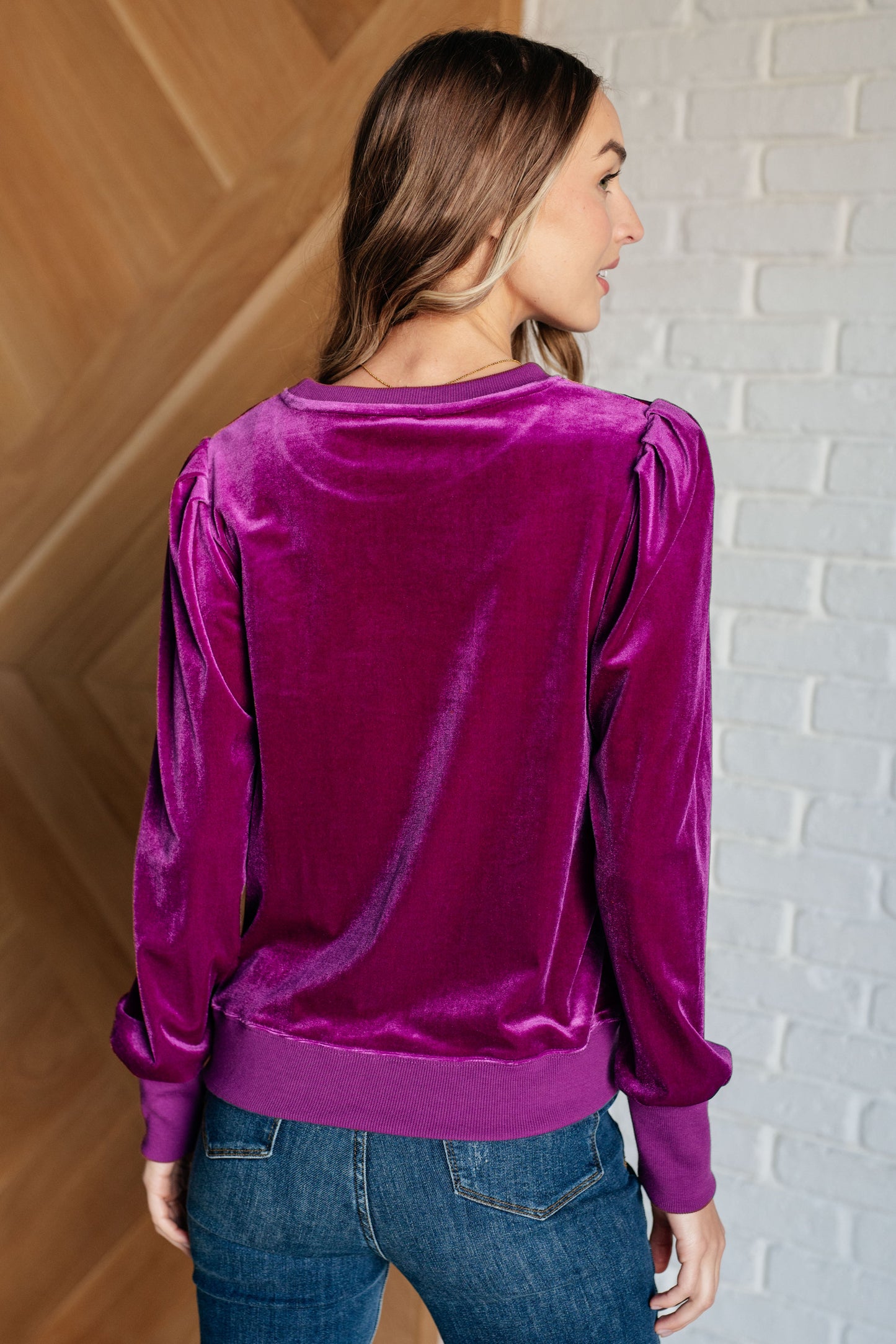 Regal Touch Purple Velour Pullover