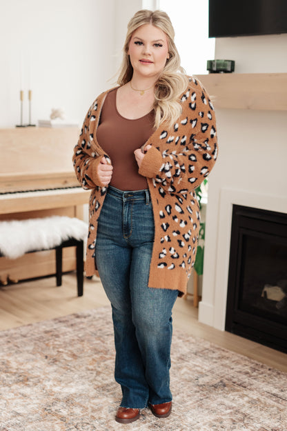 Courageous Comfort Animal Print Cardigan - Redtop