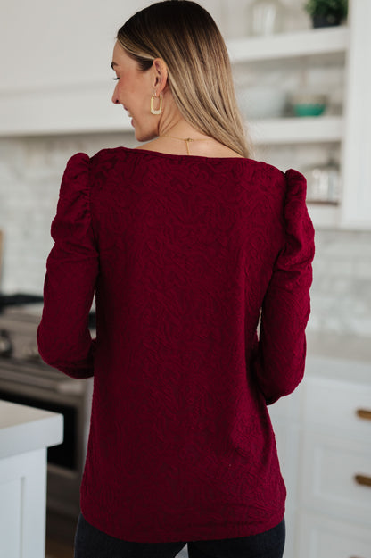 Gathered Grace Ruched Sleeve Blouse