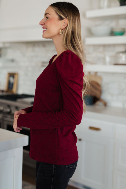 Gathered Grace Ruched Sleeve Blouse