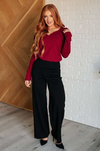 Vegas Wide Leg Pants in Black