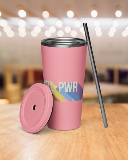 Girl Power Tumbler with a Straw