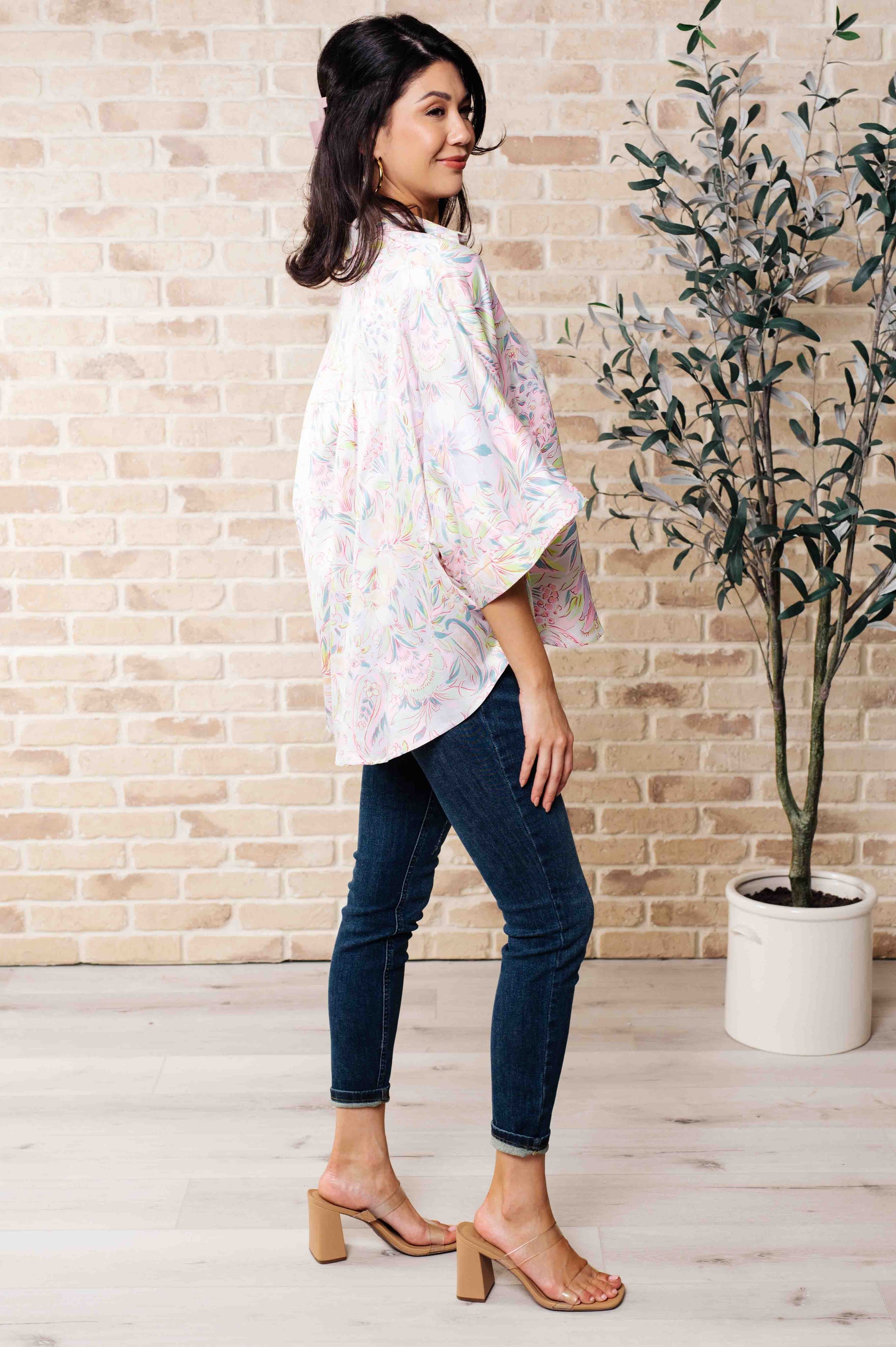 Nature’s Embrace Blouse - Redtop