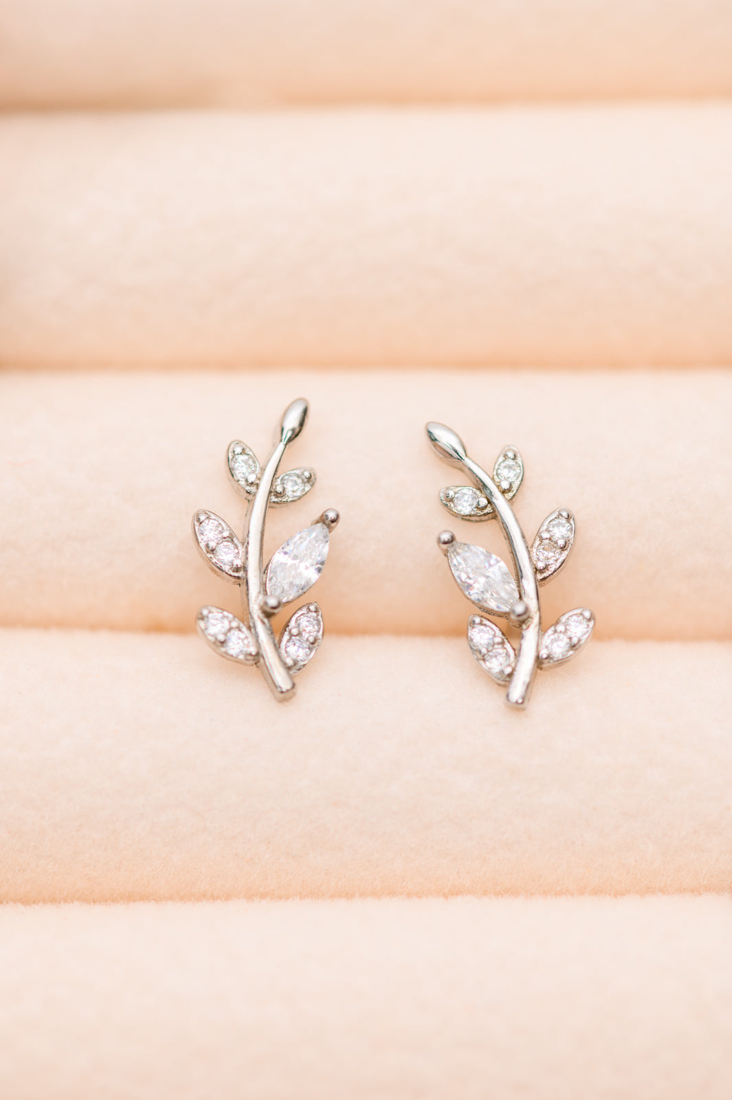 Sparkling Vine Stud Earrings