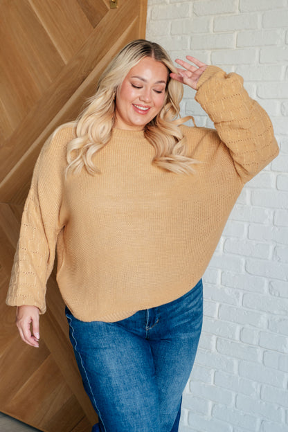 Whimsical Charm Bubble Sleeve Sweater - Redtop