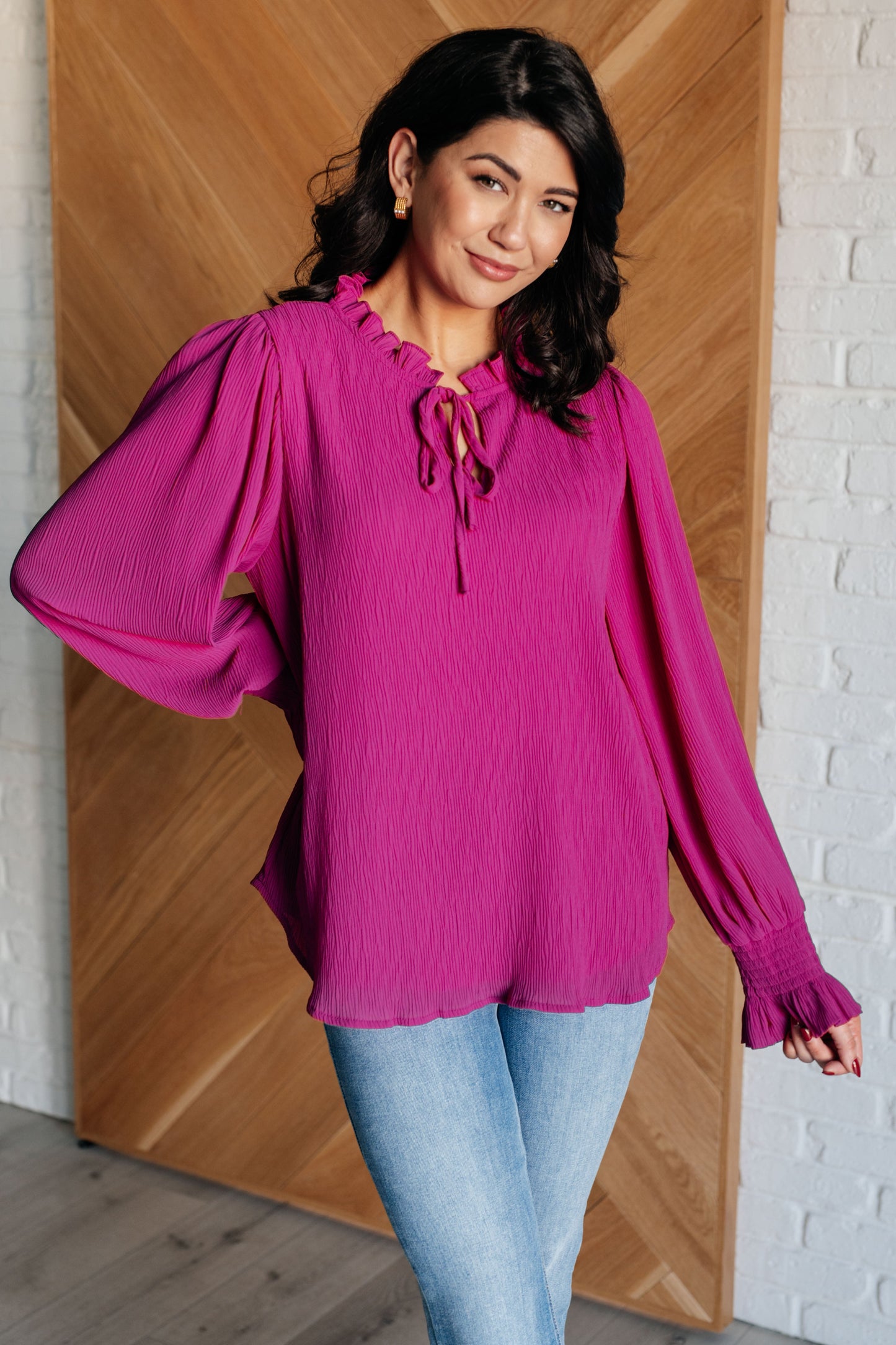 Poised Charm Ruffle Blouse