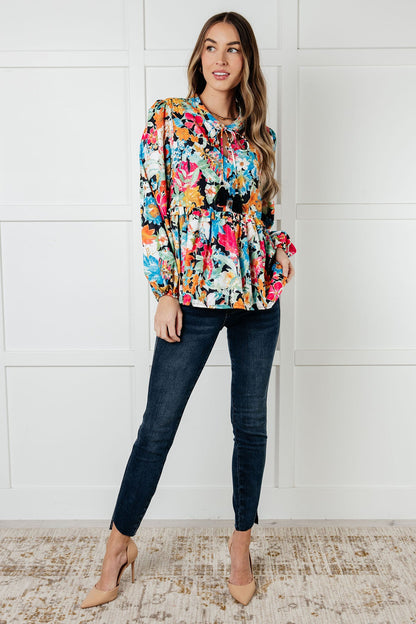 Blooming Escape Peplum Blouse