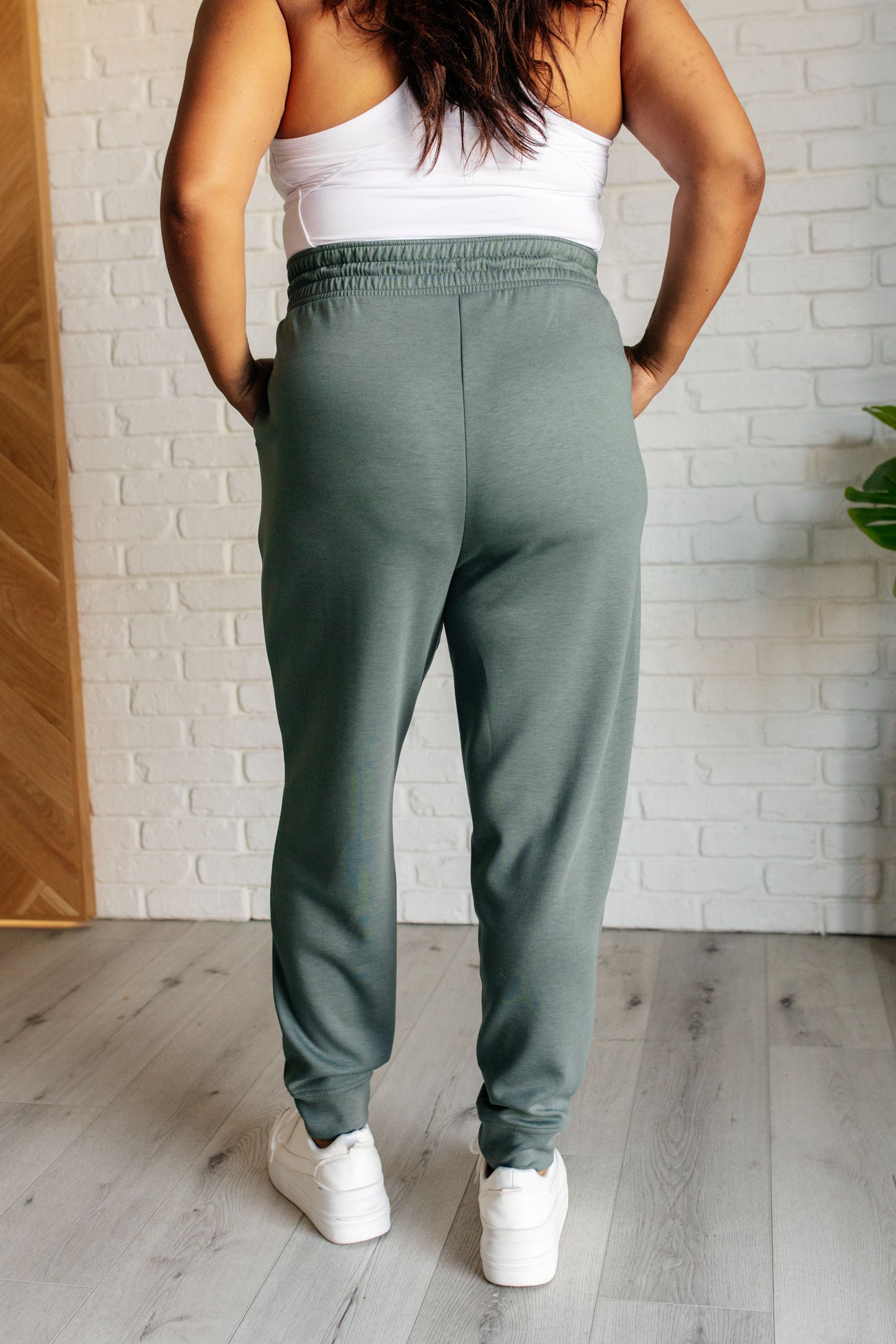 Urban Luxe Center Seam Joggers - Ash Jade