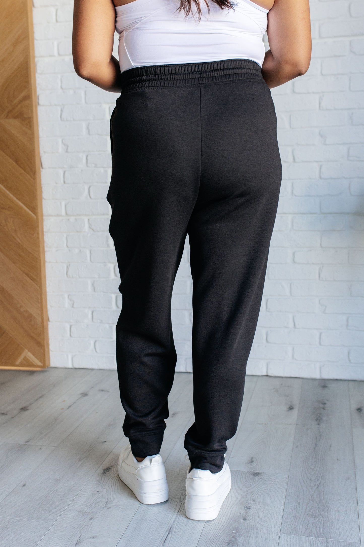 Urban Luxe Center Seam Joggers - Black