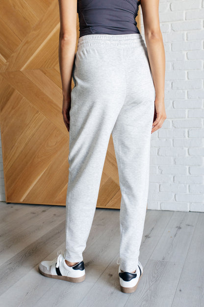 Urban Luxe Center Seam Joggers - Heather Grey