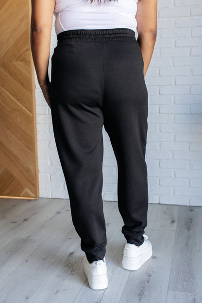 Urban Luxe Center Seam Joggers - Black