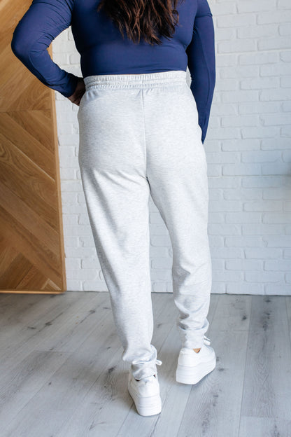 Urban Luxe Center Seam Joggers - Heather Grey