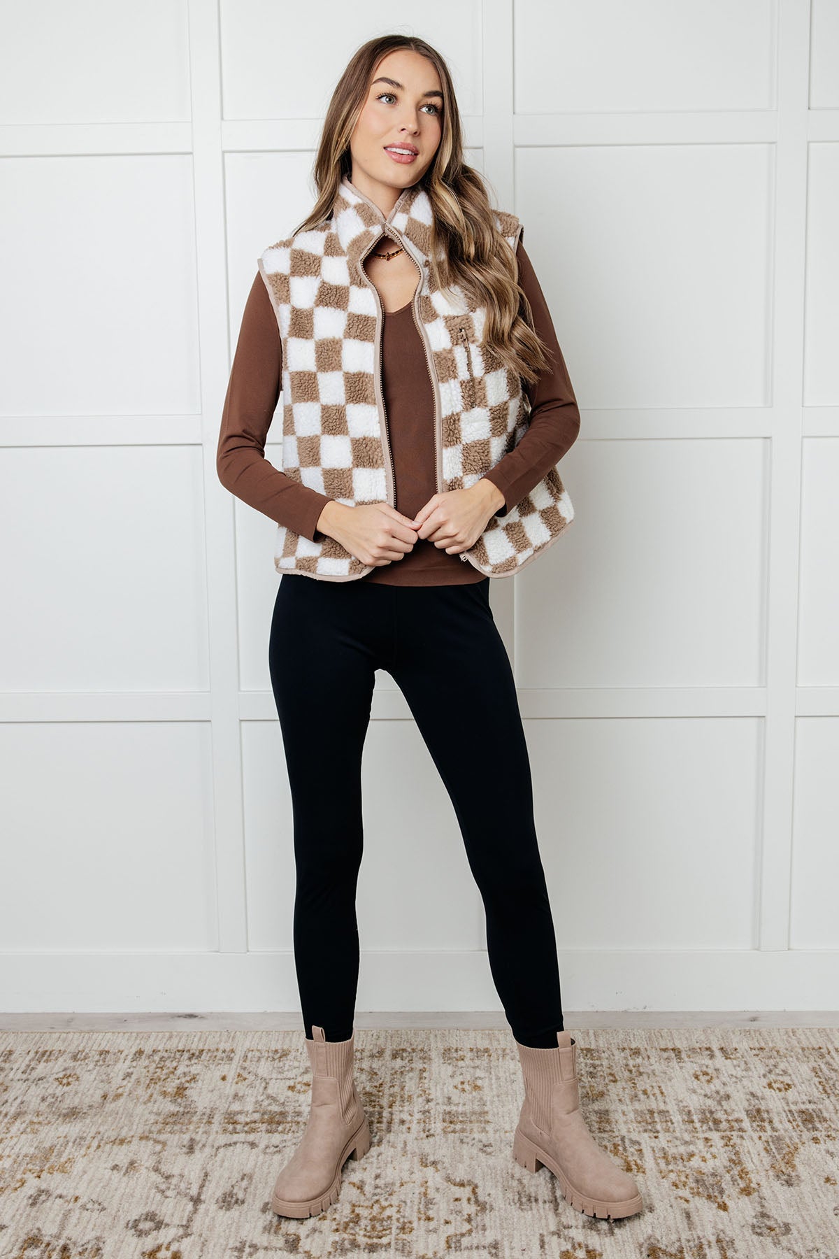 Trailblazer Checkered Fleece Vest