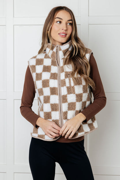 Trailblazer Checkered Fleece Vest