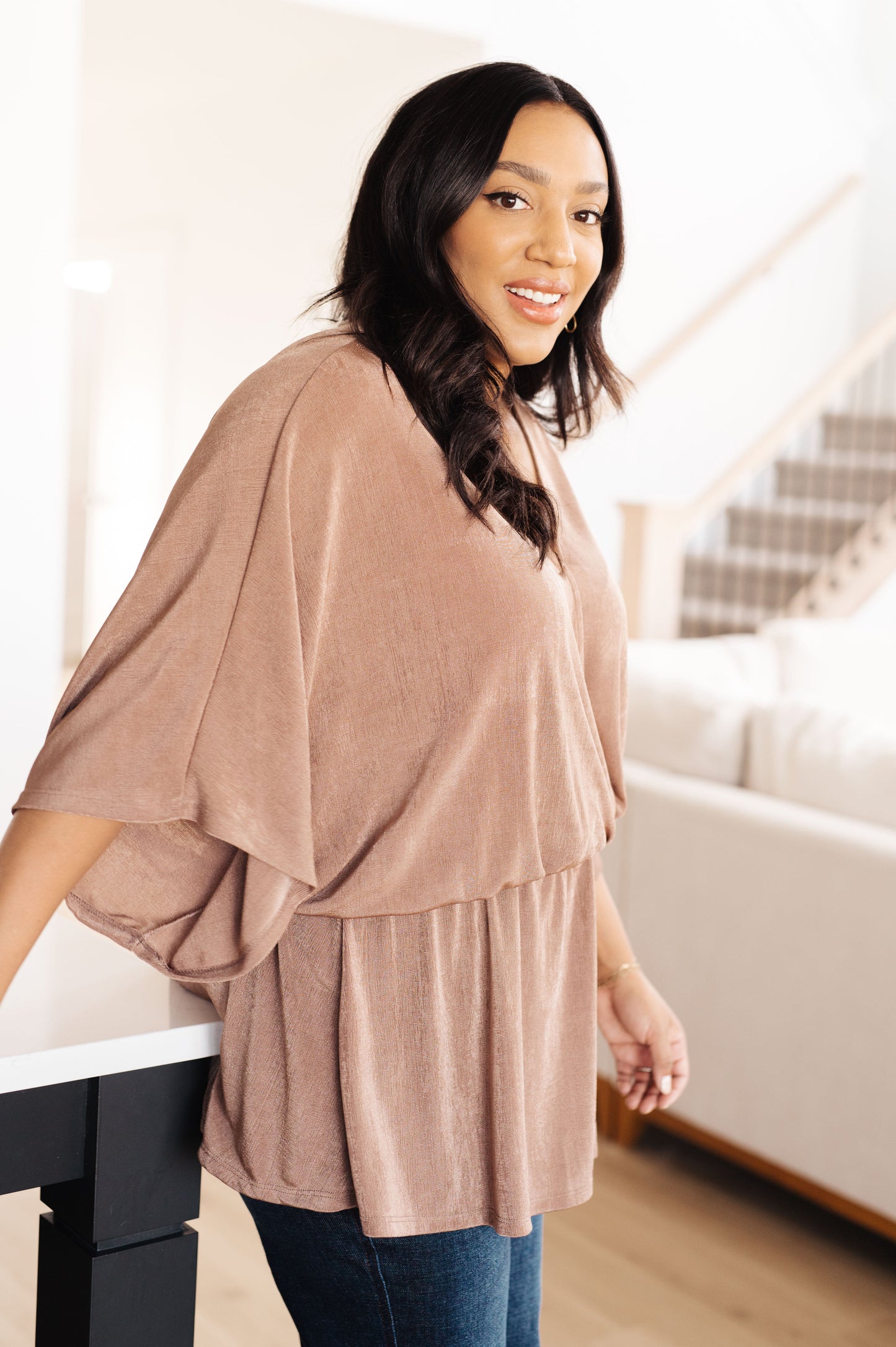 Luxe Flow V-Neck Blouse