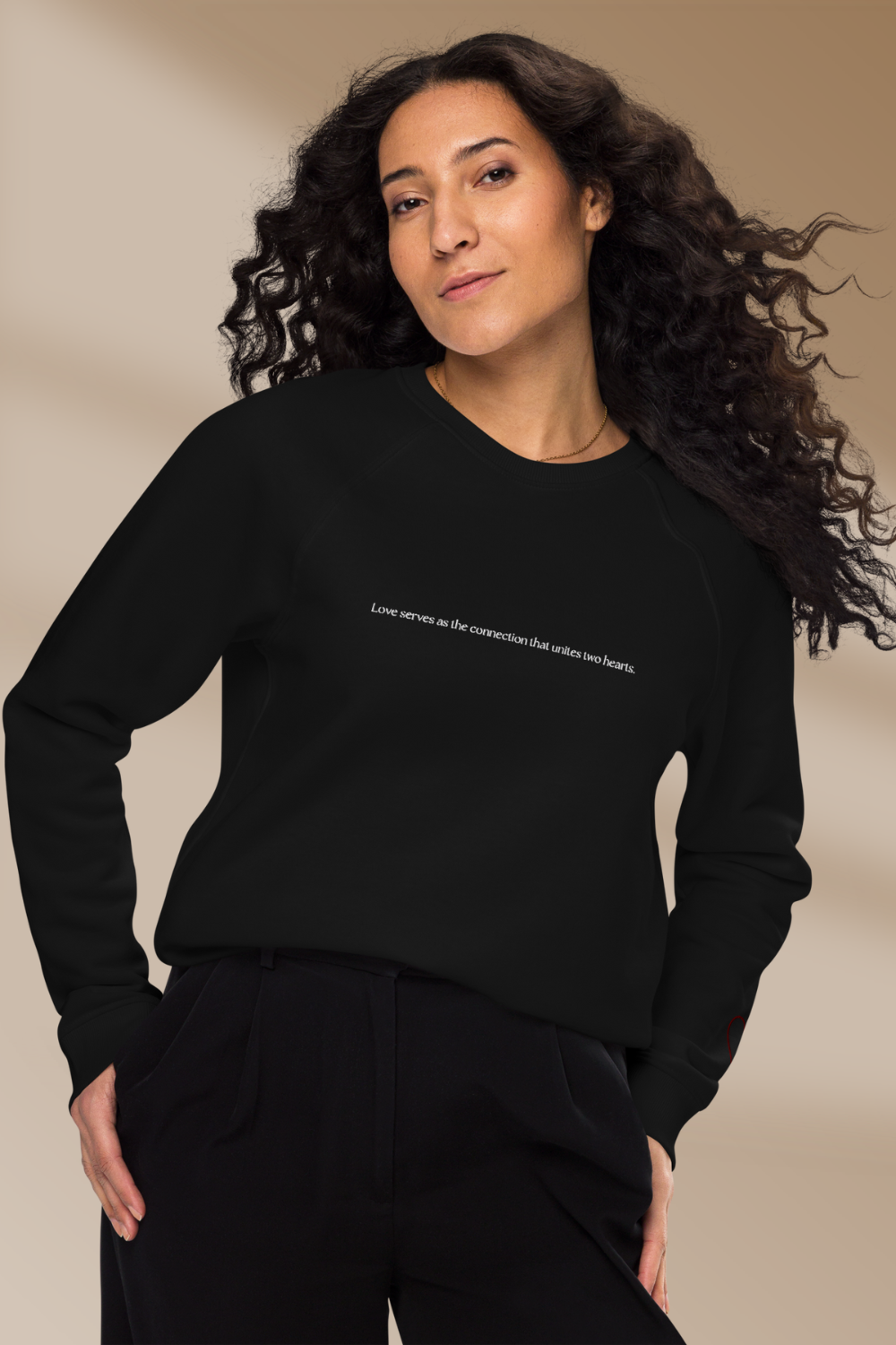 Love Connection Organic Black Sweatshirt