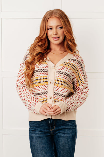 Chic Comfort Striped Button-Down Cardigan