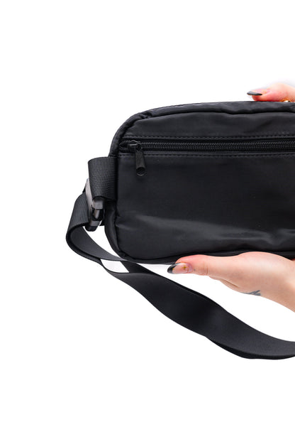 On the Move Crossbody Belt Bag in Black