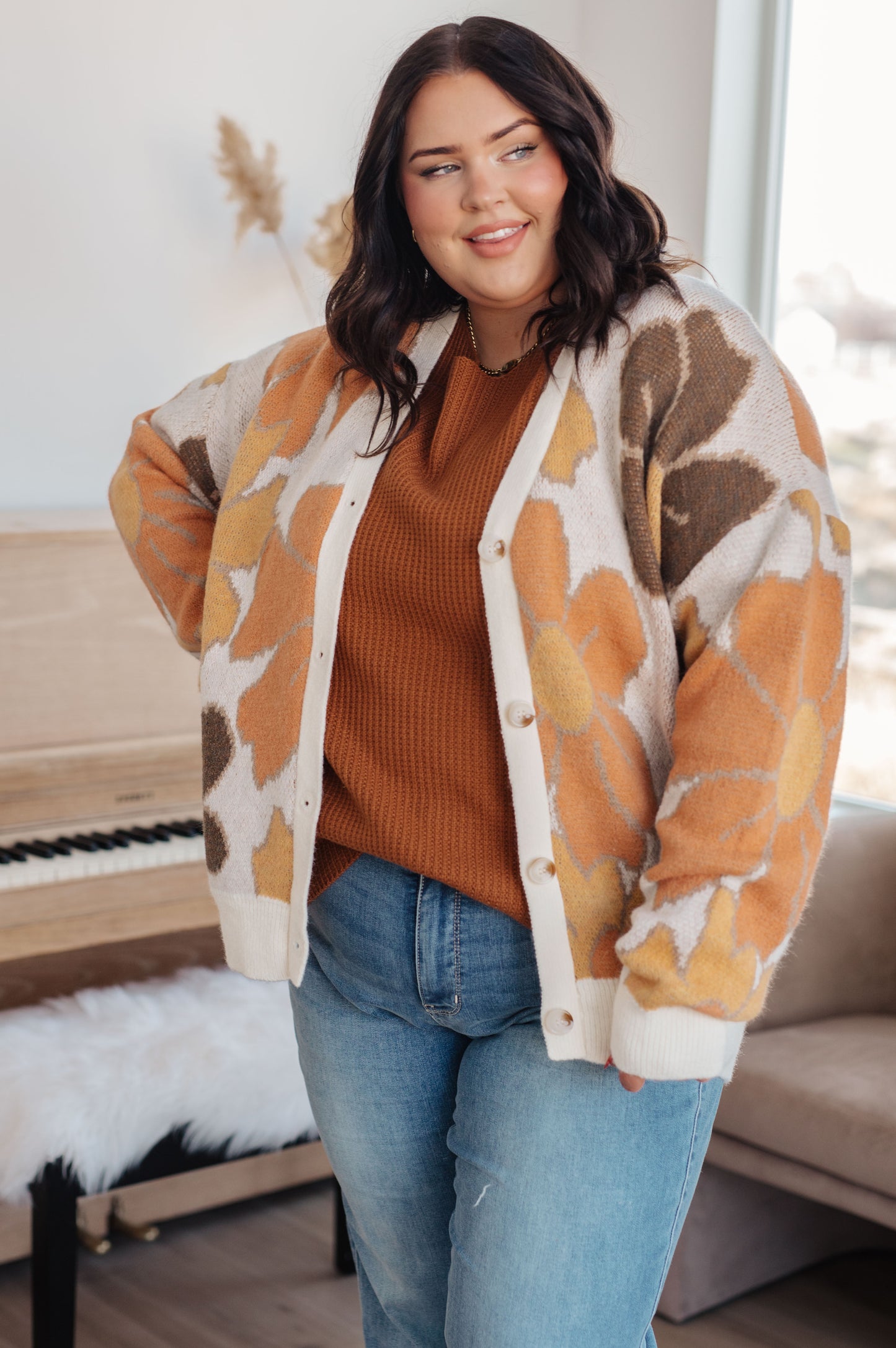 Blooming Charm Floral Cardigan