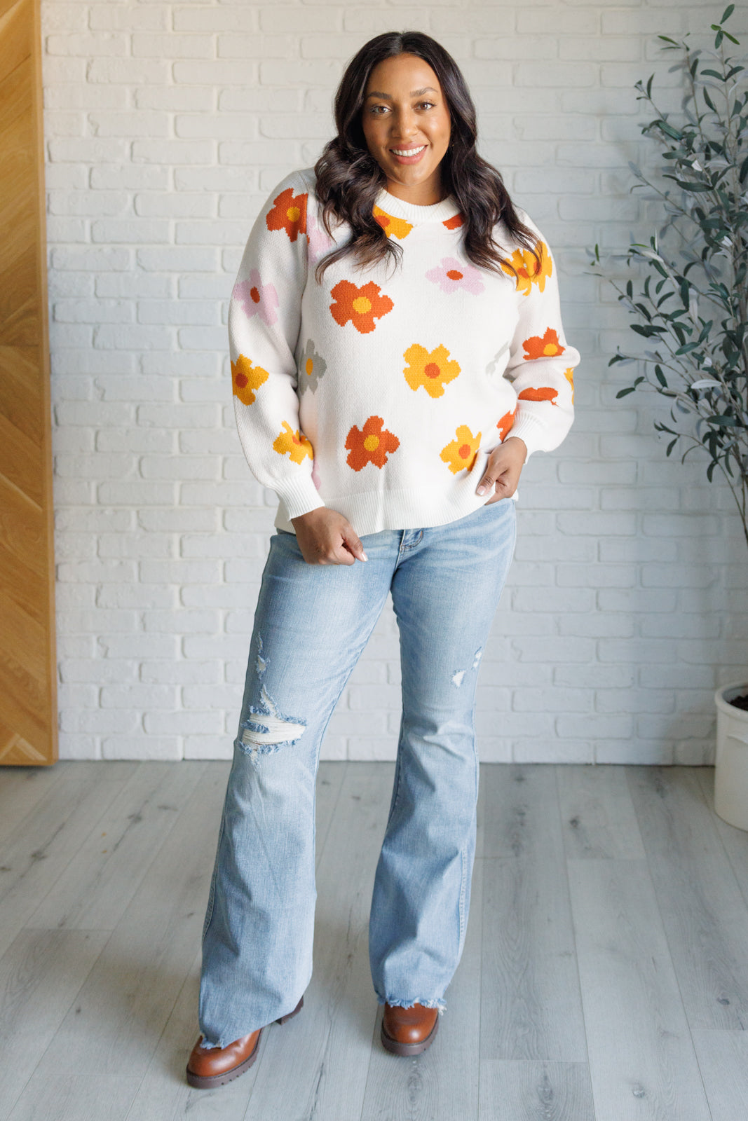 Bloomfield Floral Knit Sweater