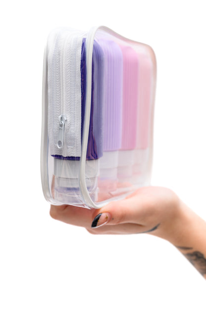 Travel-Ready Toiletry Bottles in Lavender