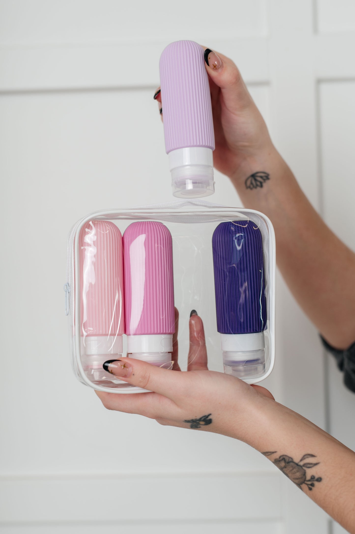 Travel-Ready Toiletry Bottles in Lavender