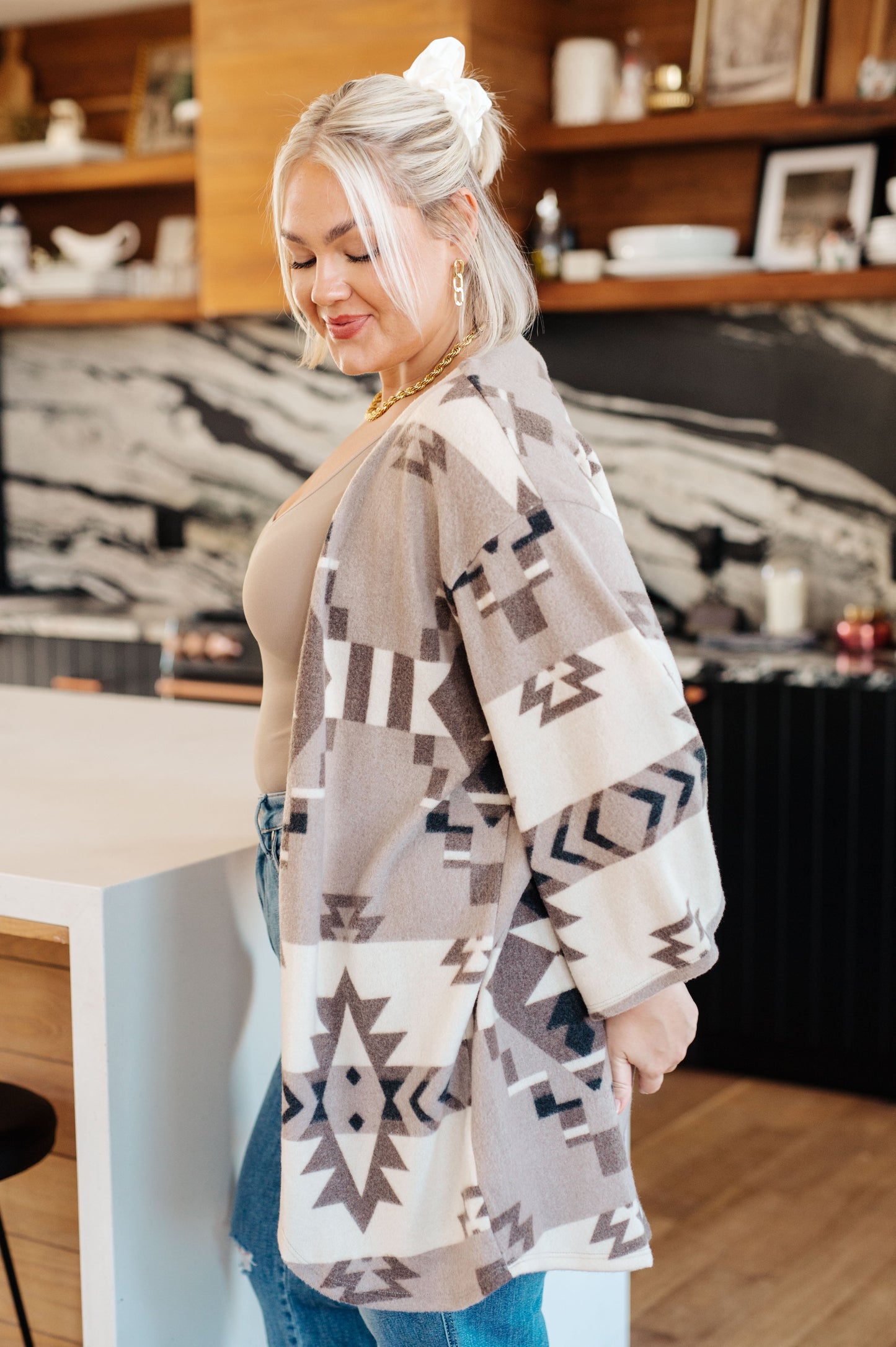 Wrapped in Style Blanket Kimono - Redtop