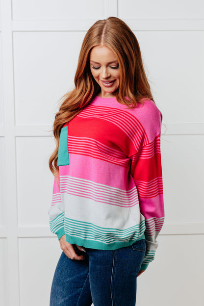 Cozy Horizons Striped Knit Sweater