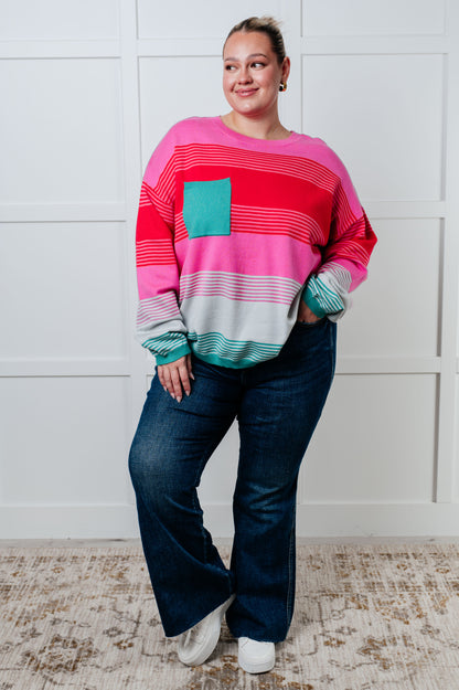 Cozy Horizons Striped Knit Sweater