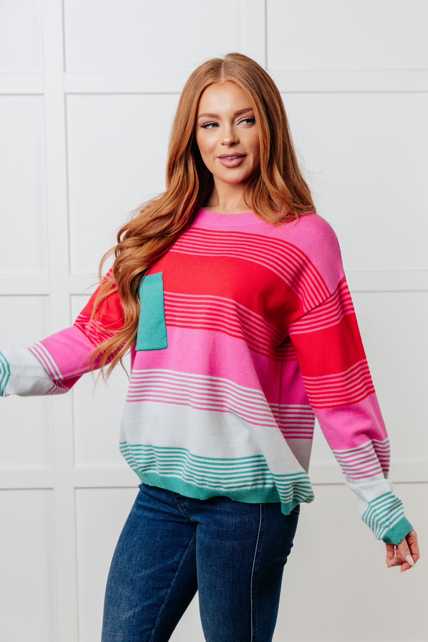 Cozy Horizons Striped Knit Sweater