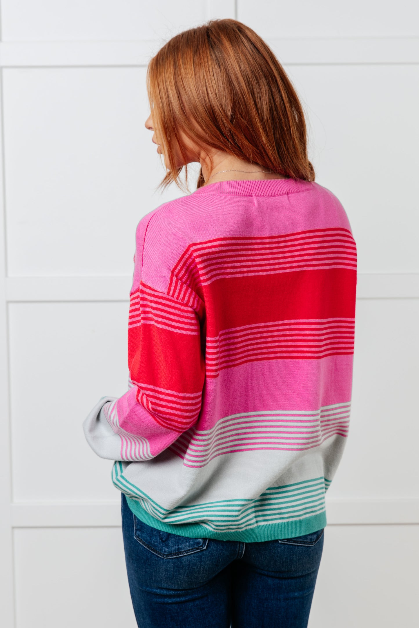 Cozy Horizons Striped Knit Sweater