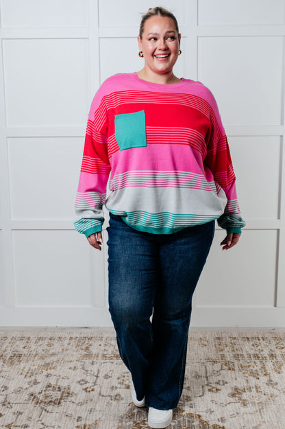 Cozy Horizons Striped Knit Sweater