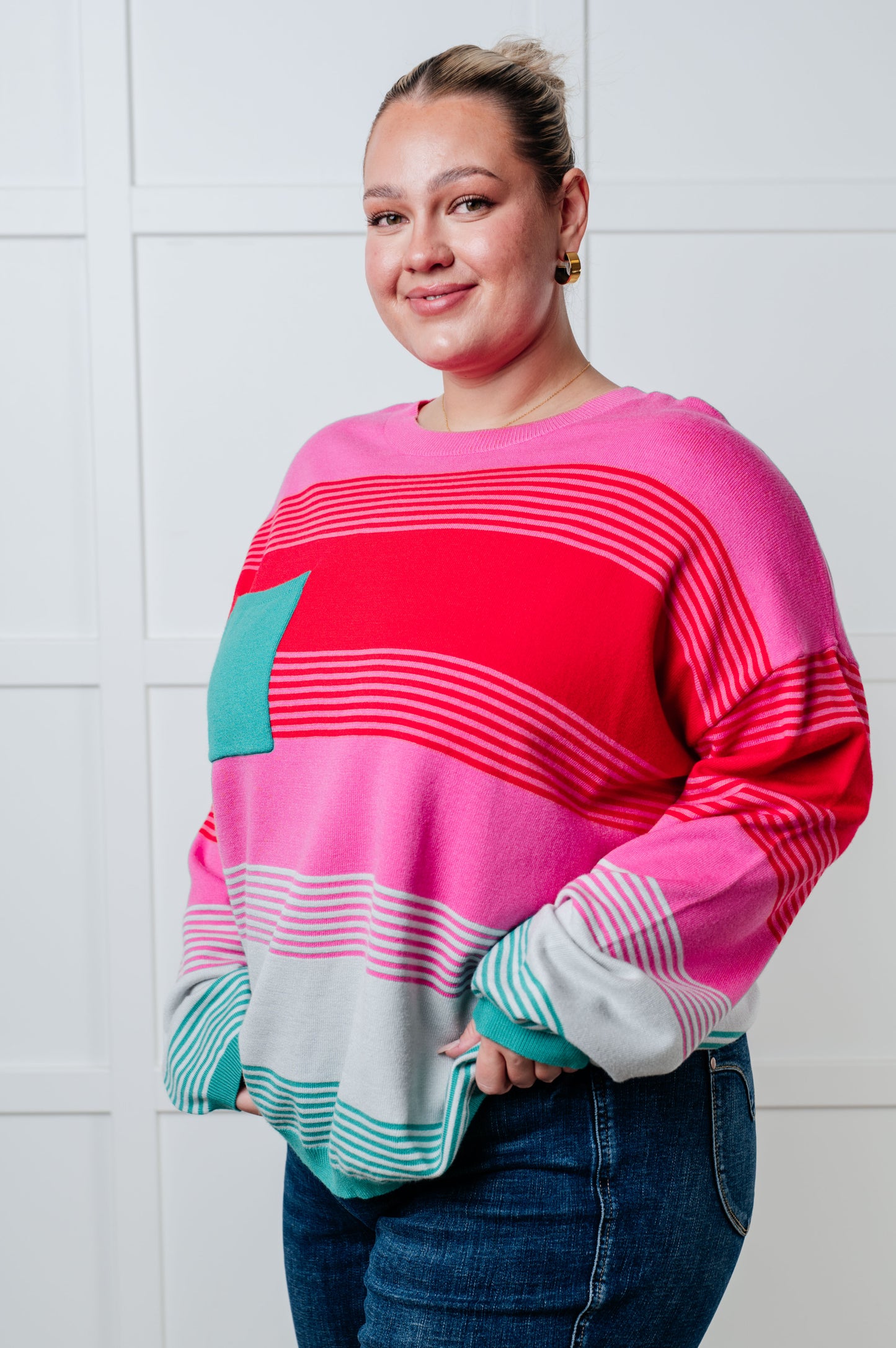 Cozy Horizons Striped Knit Sweater