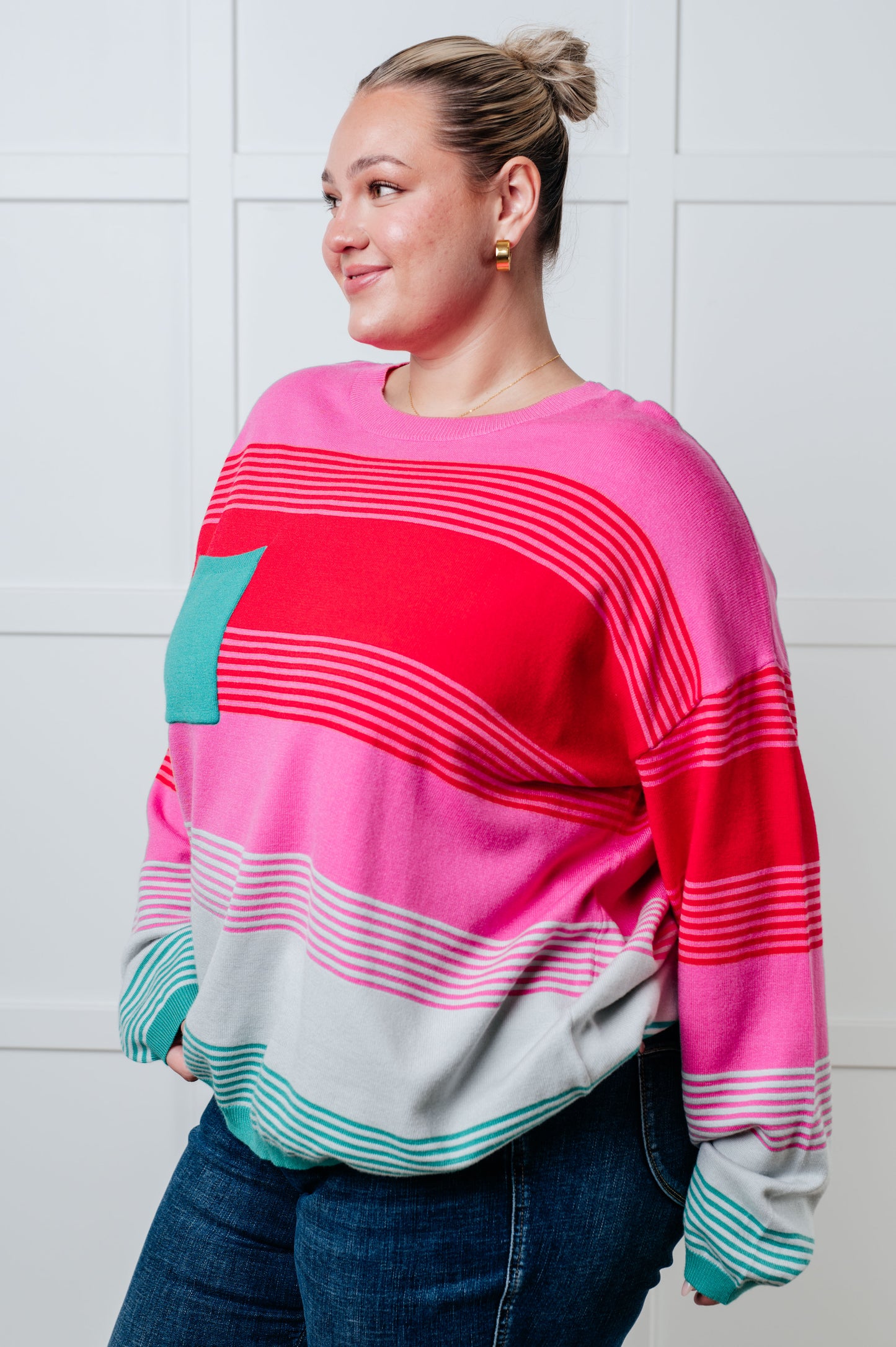 Cozy Horizons Striped Knit Sweater