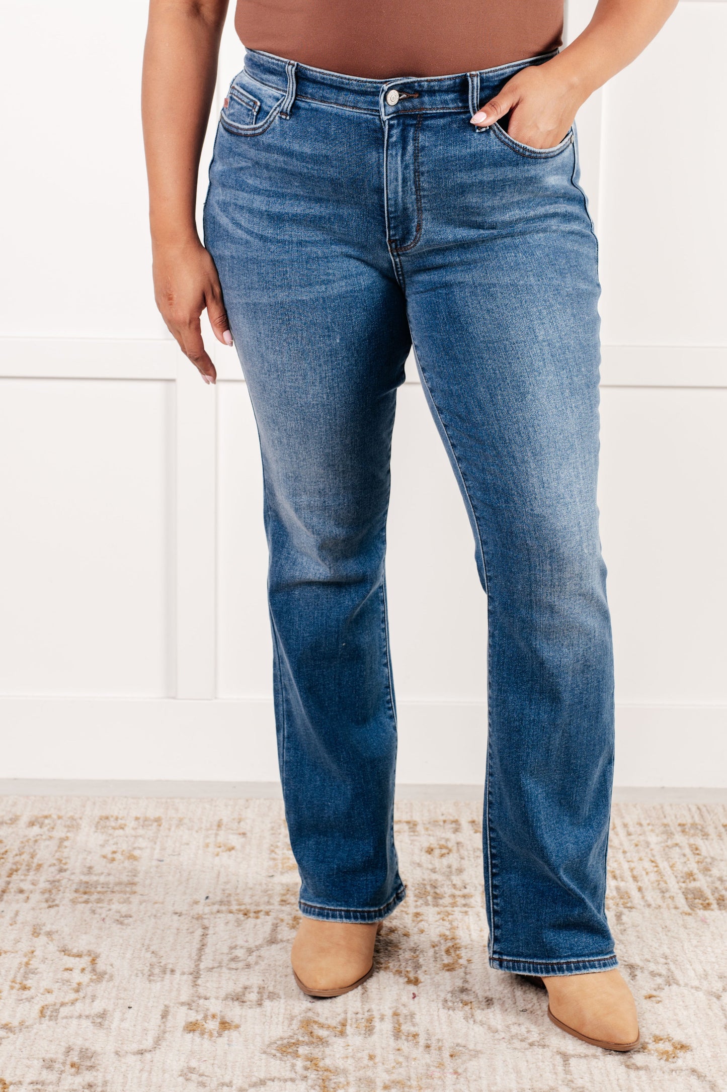 Cozy Chic Mid-Rise Bootcut Jeans