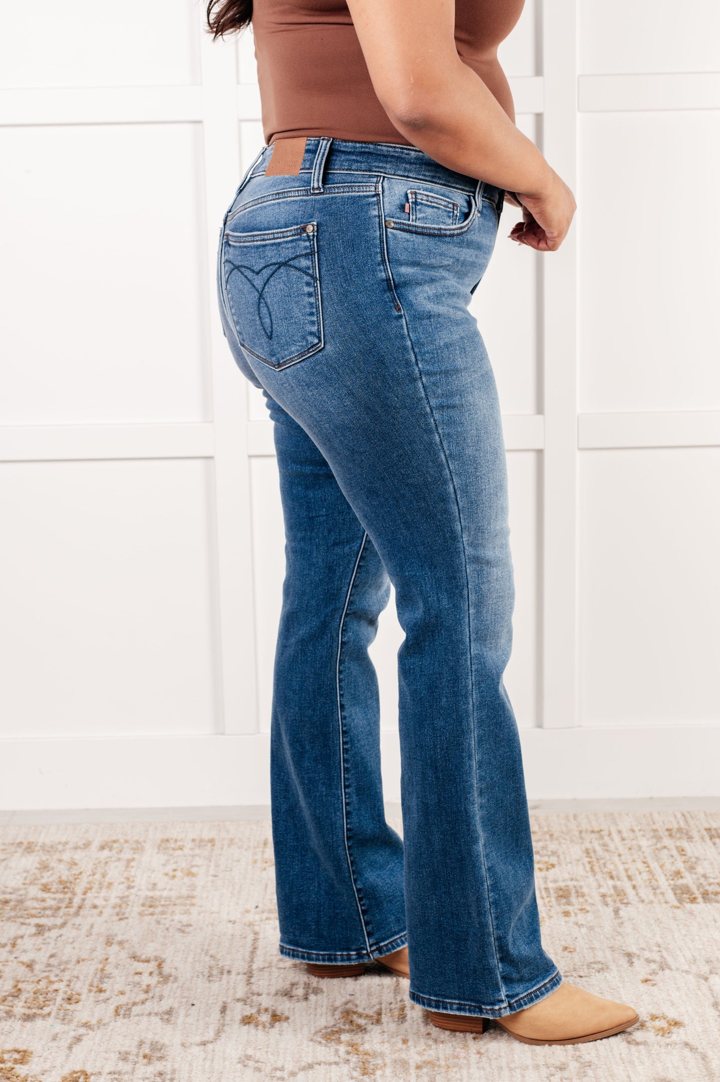 Cozy Chic Mid-Rise Bootcut Jeans