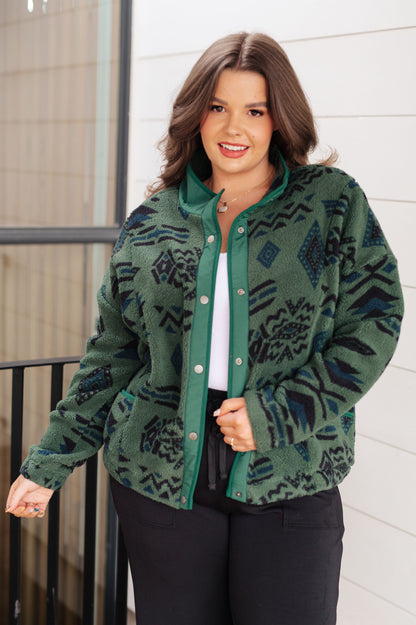 Summit Views Geometric Fleece Jacket