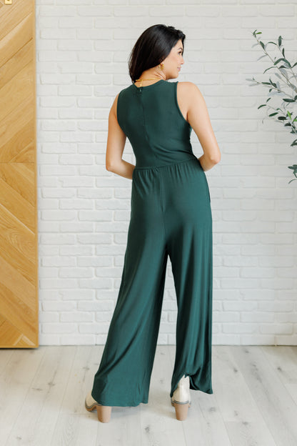 Green Elegance Wide Leg Jumpsuit