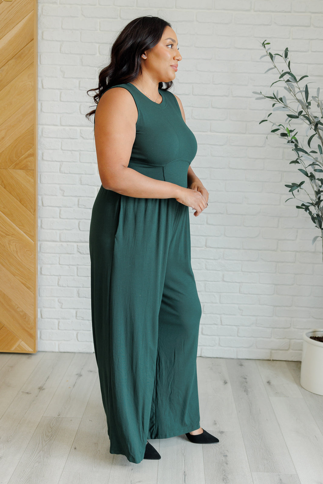 Green Elegance Wide Leg Jumpsuit