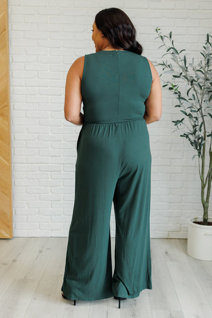 Green Elegance Wide Leg Jumpsuit