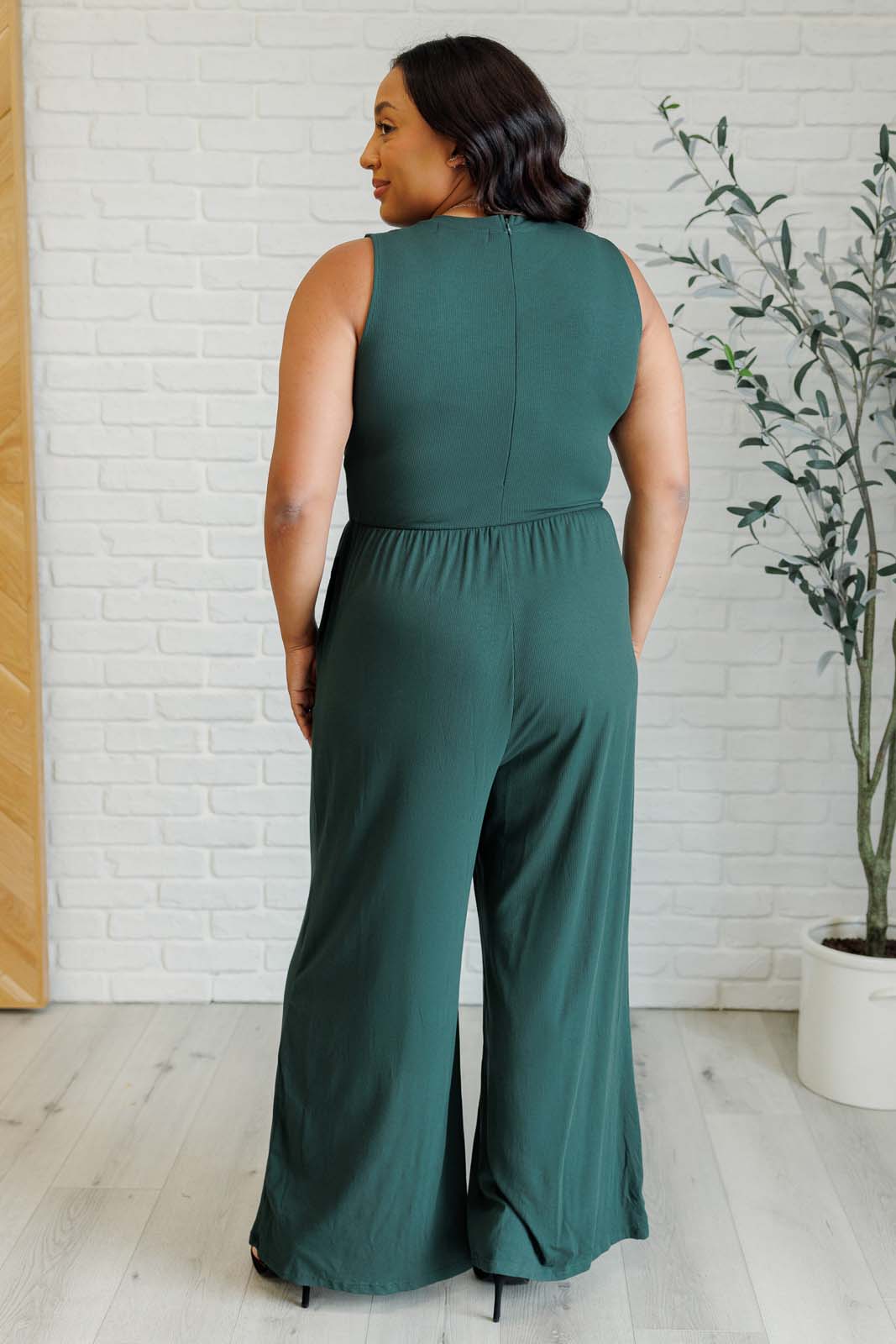 Green Elegance Wide Leg Jumpsuit